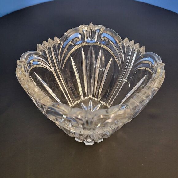 Vintage Oneida Augustina Pattern Bowl 24% Lead Crystal Germany Approx 4x4.75" - Picture 9 of 11